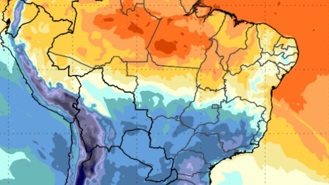Depois do ciclone, massa de ar frio derruba as temperaturas no Centro-Sul do Brasil