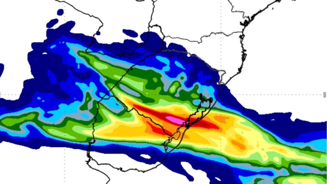 Nova frente fria favorece nuvens carregadas no Sul do Brasil; frio vem logo atrás