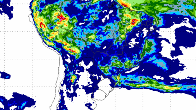 Reta final da semana será de mais tempestades sobre áreas do Sul e chuvas intensas sobre quase todo país