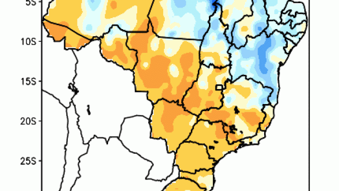 Estação chuvosa começou, mas precipitação ainda é muito irregular e todo Centro-Sul tem volumes abaixo da média