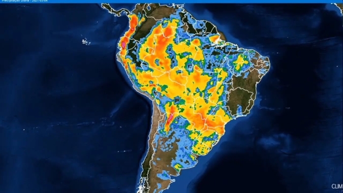 Chuvas voltam forte no Paraná e continuarão sobre o centro-Norte; mais a previsão para Porto Nacional/TO