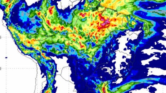 Semana começa com previsão de chuva intensa no Centro-Oeste, Matopiba e região Sul do BR
