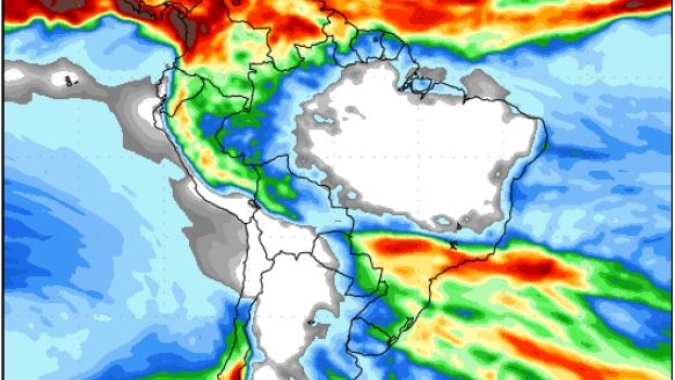 NOAA sinaliza retorno das chuvas para o Centro-Sul do Brasil na próxima semana