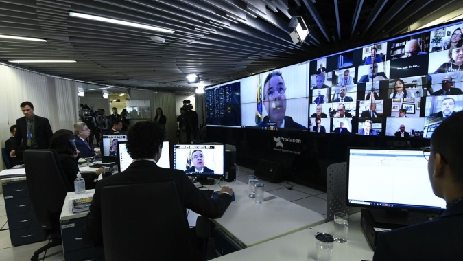 Em sessão virtual inédita, Senado aprova decreto de calamidade pública