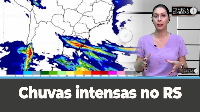 Previsão do tempo mostra chuvas intensas no RS e demais áreas do País secas, como PR, SP, MS
