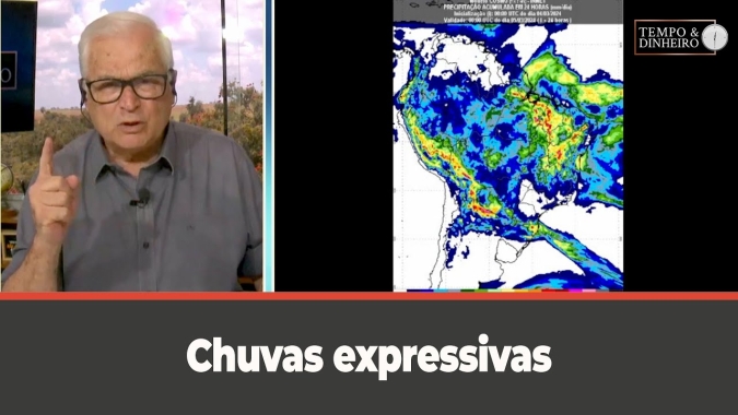 Chuvas expressivas em MG e centro-norte do País ao longo sesta semana