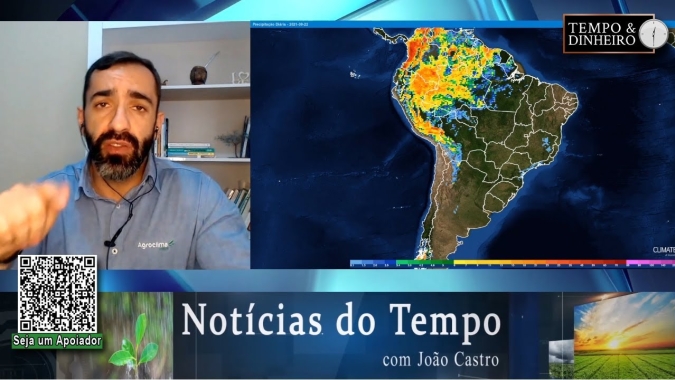 Chuvas continuam escorrendo em direção ao Atlântico. É arriscado o pessoal do PR/MS plantar no pó!