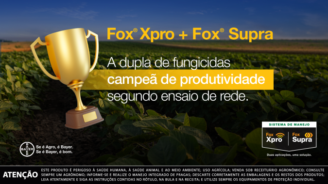 Fox ® Supra e Fox ® Xpro apresentam excelentes resultados em ensaio de rede na safra 23/24. Saiba mais sobre a eficiência desses fungicidas