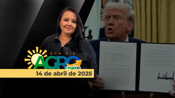 Bom Dia Agro 14/04/2025 - Mercados de soja e milho, exportações e importações da China, Trump e as tarifas setoriais e as reações do mercado