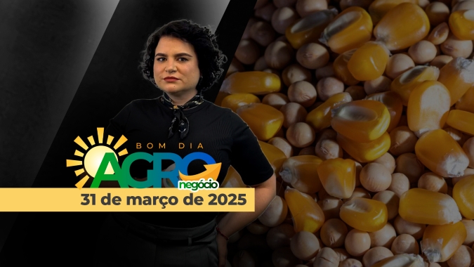 Bom Dia Agro 31/03/2025 - Expectativas com relatórios do USDA mexem com preços do milho; exportação de soja do Brasil para China deve ser recorde no 1º trimestre