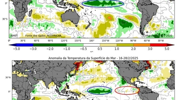 Fenômeno La Niña se aproxima do fim e deve entrar na fase neutra, informa o Inmet