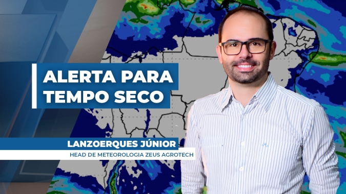 Tempo seco gera alerta para baixa umidade do ar no centro-oeste e MATOPIBA
