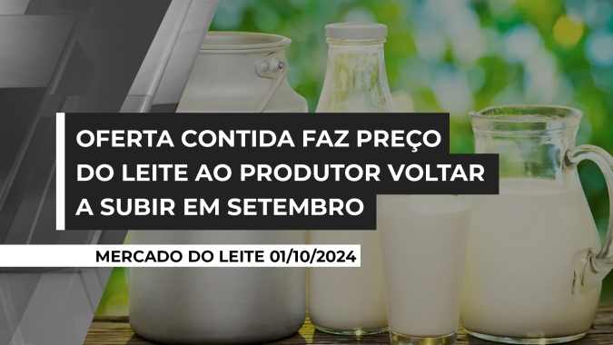 Oferta mais enxuta e demanda sustentada elevaram preços pagos ao produtor de leite no pagamento de setembro