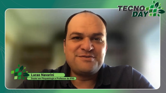 Tecno Day destaca os desafios de controle das principais doenças da soja e o Notícias Agrícolas antecipa a discussão com o professor Lucas Navarini da IFRS
