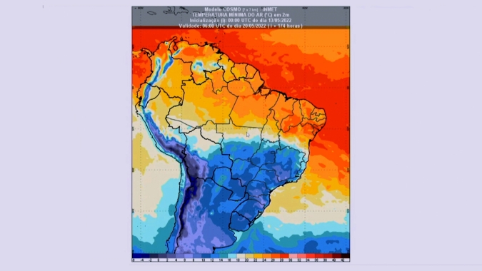Geadas confirmadas no Sul do MS , Sul de MG e várias áreas da região Sul e de SP, resta agora saber a intensidade do fenômeno