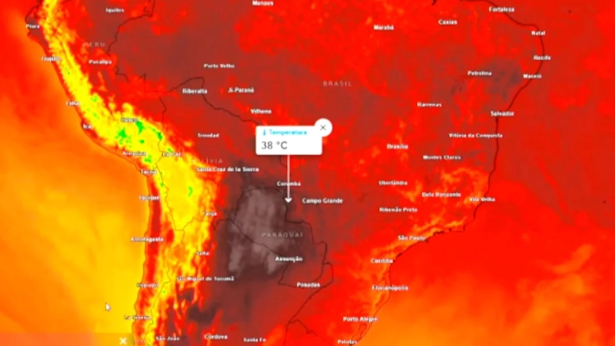Onda de calor deve se intensificar nos próximos dias com temperaturas próximas a 40 graus em toda metade Sul país
