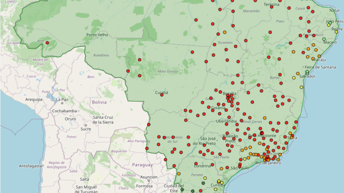 Risco de incêndio no Brasil será monitorado pelo Inmet e disponibilizado aos usuários em seu portal e aplicativo