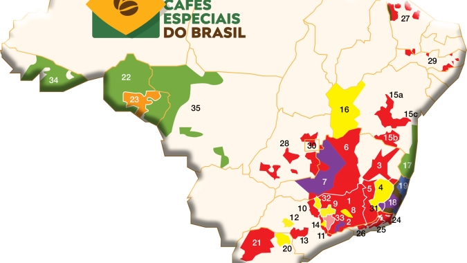 Cafés do Brasil são cultivados em 35 regiões produtoras no país