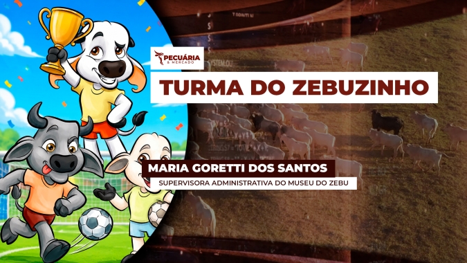 Em tempos de Copa do Mundo, edição do quadrinho "Turma do Zebuzinho" da ABCZ traz seleção campeã com as raças zebuínas no Brasil
