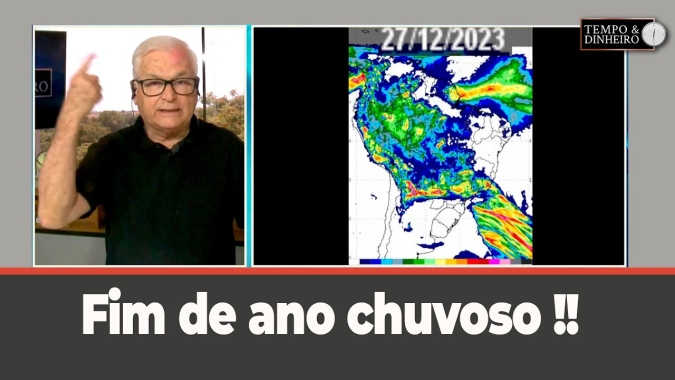 Previsão de chuvas para os próximos 7 dias