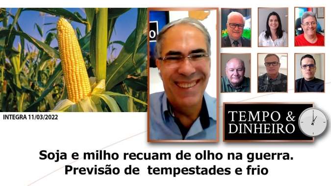 Soja e milho recuam de olho na guerra. Previsão de tempestades e frio