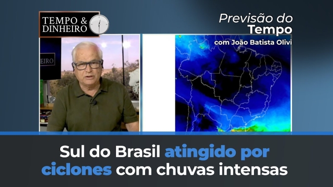 Ciclones no Sul do Brasil com altos volumes de chuva