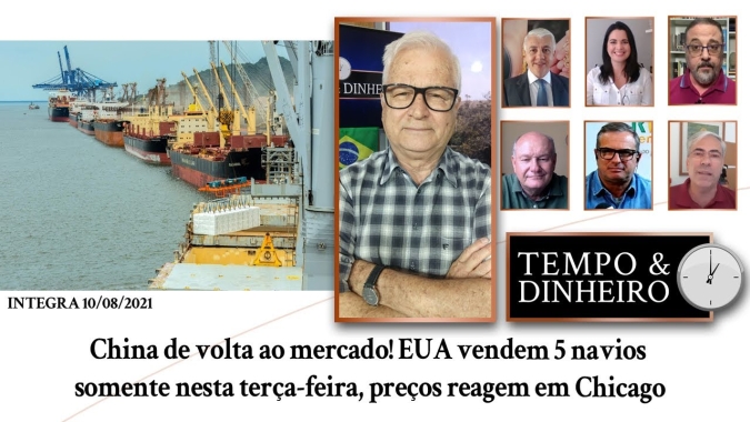 China de volta ao mercado! EUA vendem 5 navios somente nesta terça-feira, preços reagem em Chicago