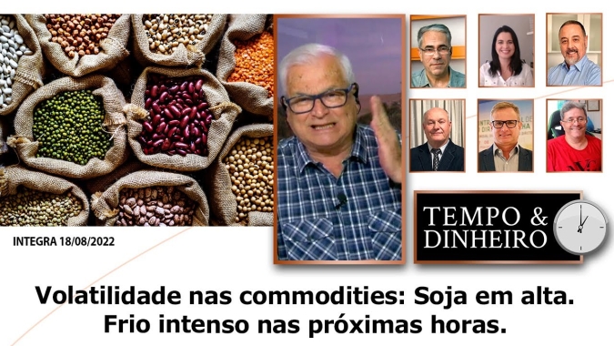 Volatilidade nas commodities: Soja em alta.Frio intenso nas próximas horas