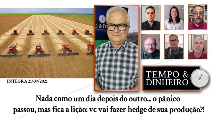 Nada como um dia depois do outro. O pânico passou, mas fica a lição: vc vai fazer hedge de sua produção?
