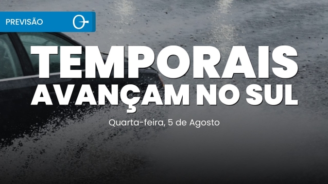 Temporais avançam pelo Sul e veranico continua no Centro-Sul | Previsão do tempo 05/08/2026