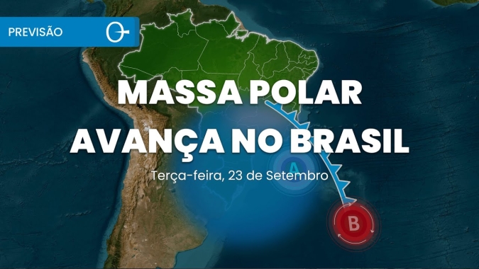 Confira a previsão do tempo para esta terça-feira (23) para todo o Brasil