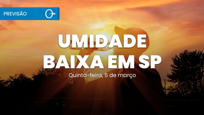 Temporais no Sul e Umidade Abaixo de 20% em SP 05/03/2026