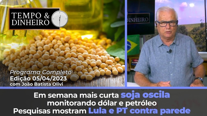 Pesquisas mostram Lula e PT contra parede Em semana mais curta soja oscila.