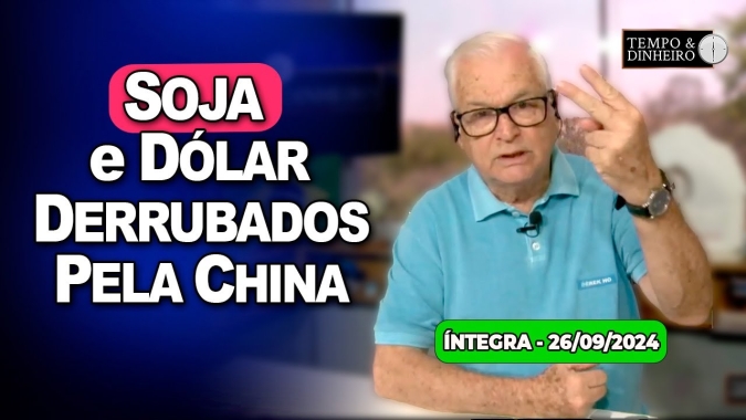 China derruba dólar e soja. Café firme nas altas. Frente fria espalha chuvas