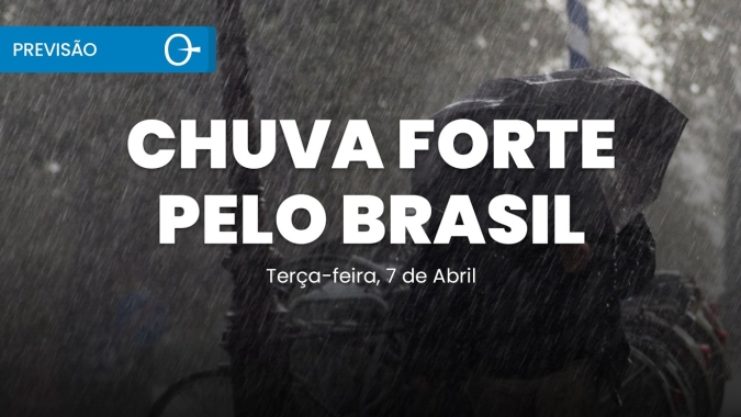 Previsão do tempo: ciclone no Sul e chuva forte avança pelo Brasil 07/04/2026