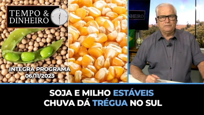 Soja e milho estáveis chuva dá trégua no sul