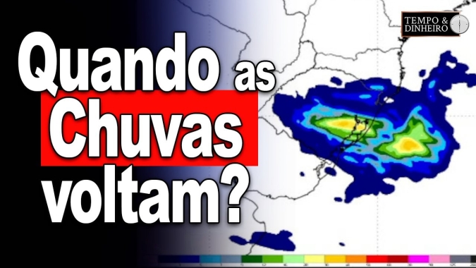 Previsão do tempo mostra CHUVA pontual no PR e RS, tempo seco e com umidade do ar abaixo dos 20%.
