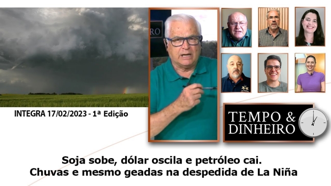 Soja sobe, dólar oscila e petróleo cai. Chuvas e mesmo geadas na despedida de La Niña
