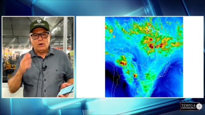 Previsão do tempo mostra chuva em boa parte do território