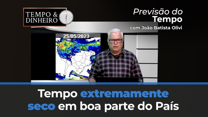 Tempo extremamente seco em boa parte do País, umidade apenas na região Norte
