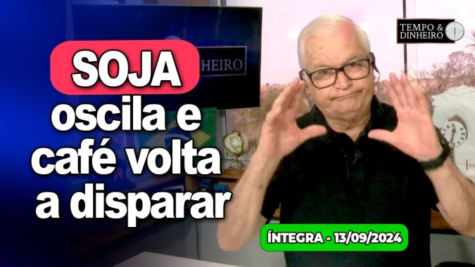 Soja oscila e café volta a disparar. Dólar cai. Chuvas estão chegando e vão derrubar as temperaturas