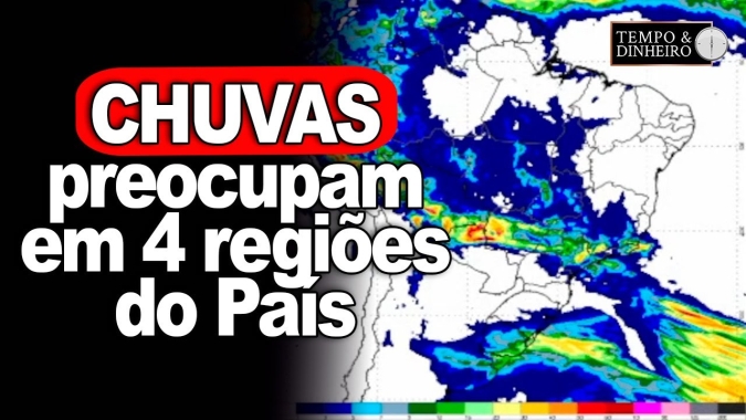 Chuva em quatro regiões do Brasil com Nordeste poupado , informa Karina Botião