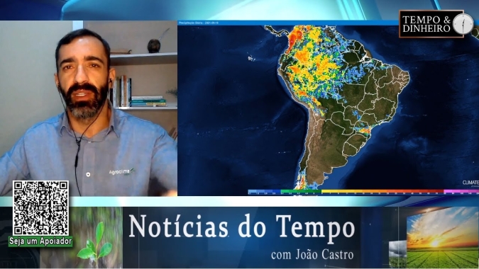 Chuvas chegaram forte para o RS; agora se espalham pelo Paraná e sul de SP - safra está deslanchando