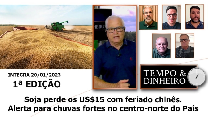 Soja perde os US$15 com feriado chinês. Alerta para chuvas fortes no centro-norte do País