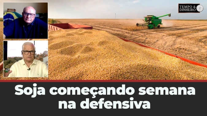 Soja começando semana na defensiva