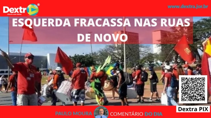Esquerda fracassa nas ruas de novo, análise por Paulo Moura, cientista político do canal Dextra