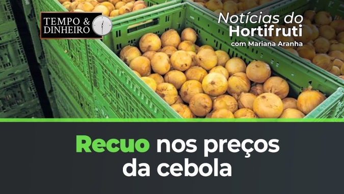 Recuo nos preços da cebola. Controle de oferta e demanda de maçãs elevam cotações