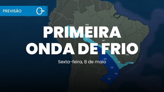 Previsão do tempo: primeira onda de frio de 2026 começa com temporais no Sul 08/05/2026