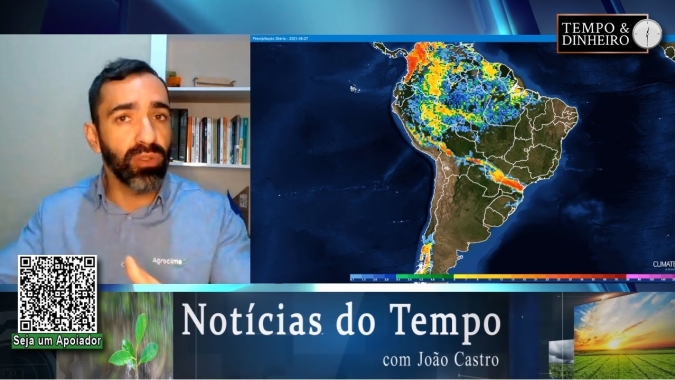 Chuvas caem forte no Sul; na sexta, teremos mais de 50 mm no Paraná; semana que vem sobe para o MT