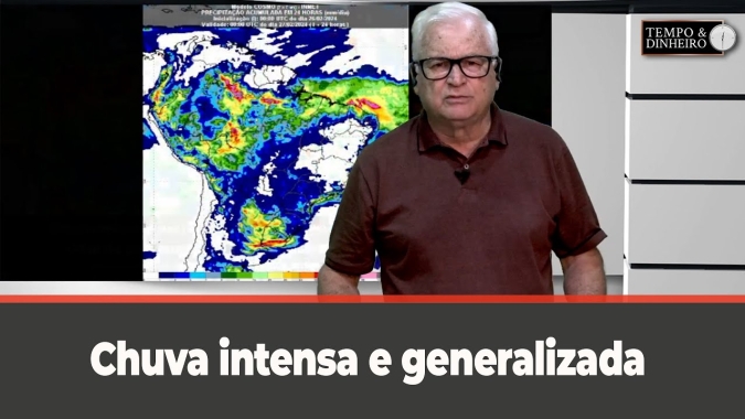Chuva intensa e generalizada ao longo desta semana com irregularidades pontuais